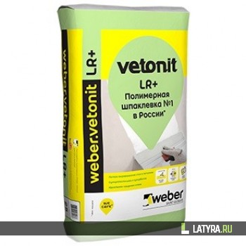 Шпатлевка финишная полимерная Weber.Vetonit LR+ белая 25 кг