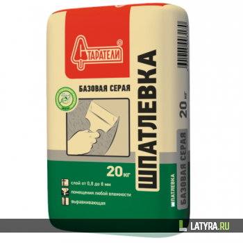 Шпатлевка цементная Старатели Базовая серая 20 кг