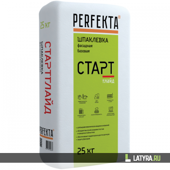 Шпатлевка цементная Perfekta Старт Глайд базовая 25 кг