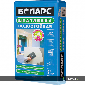 Шпатлевка цементная Боларс Водостойкая 25 кг