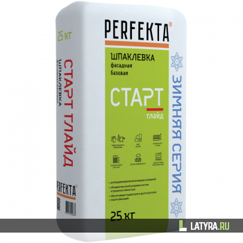 Шпатлевка цементная Perfekta Старт Глайд базовая зимняя 25 кг