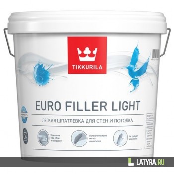 Шпатлевка Tikkurila Euro Filler Light 9 л