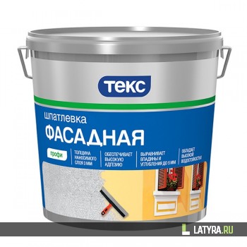 Шпатлевка фасадная акрилатная Текс Профи 16 кг