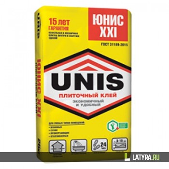 Клей для плитки Unis ХХI 25 кг