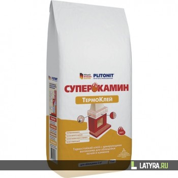 Клей для облицовки печей и каминов Plitonit Суперкамин Термоклей 5 кг