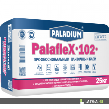 Клей для плитки Paladium PalafleX-102 профессиональный 25 кг