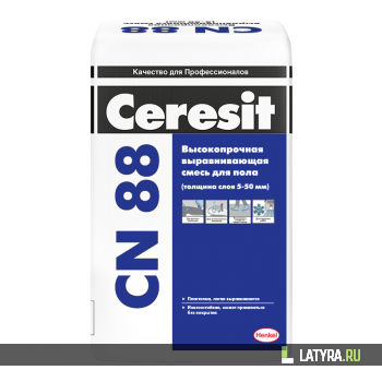 Смесь для пола выравнивающая Ceresit CN 88 высокопрочная 25 кг