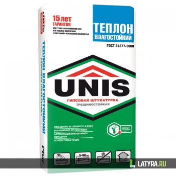 Штукатурка влагостойкая Unis Теплон 25 кг