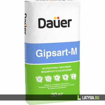 Штукатурка гипсовая Dauer Gipsart-m 30 кг белая