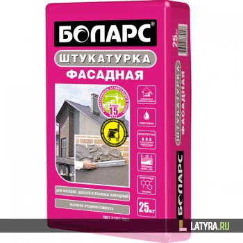 Штукатурка фасадная Боларс 25 кг для механизированного нанесения