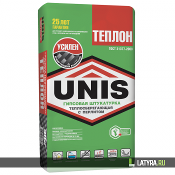Штукатурка гипсовая Unis Теплон армированная 30 кг