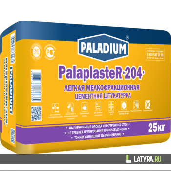 Штукатурка цементная Paladium PalaplasteR-204 легкая 25 кг