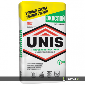 Штукатурка гипсовая Unis Экослой 30 кг