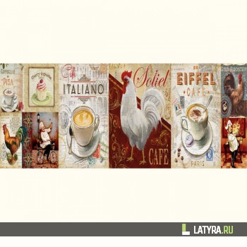 Фартук кухонный МДФ Апласт Кафе Итальяно 2440х1220х3 мм