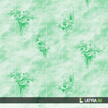 Стеновая панель ХДФ Апласт Букет цветов Изумруд 2440х1220х3 мм