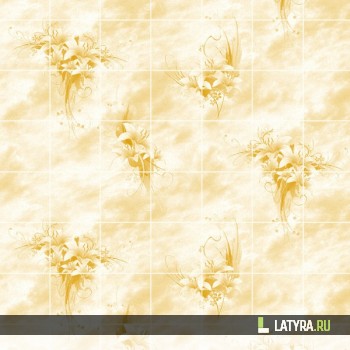 Стеновая панель ХДФ Апласт Букет цветов Песок 2440х1220х3 мм