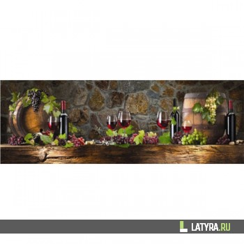 Фартук цветной ХДФ Апласт Винный погребок 2070х695х3 мм