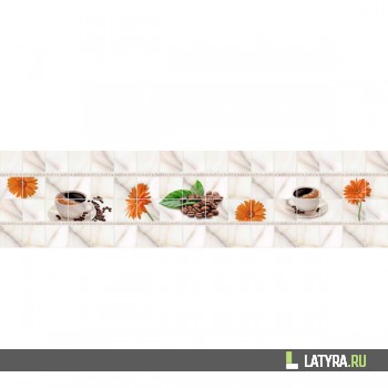 Фартук цветной ХДФ Апласт Кафель Герберы 2440х610х3 мм