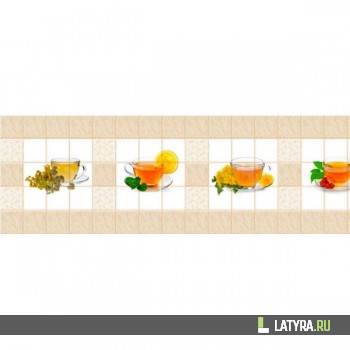 Фартук цветной ХДФ Апласт Кафель Цейлон 2440х610х3 мм