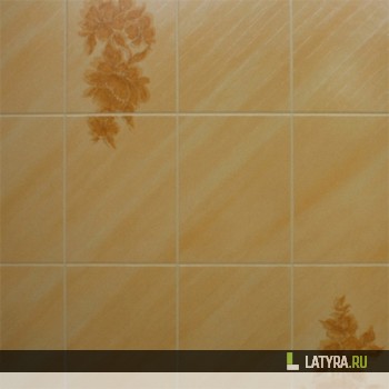 Листовая панель Бежевая Лилия плитка 15х20 