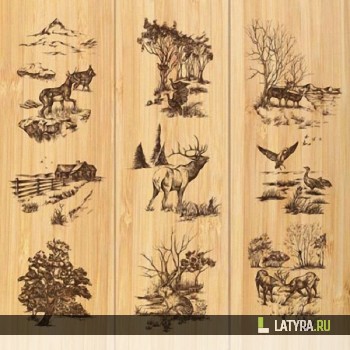 Листовая панель Лесной пейзаж (сосна желтая) 