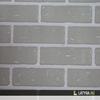 Листовая панель Под Белый кирпич 6 мм
