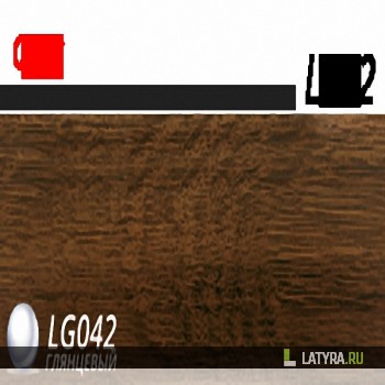 Плинтус Лайн-Пласт Орех L042