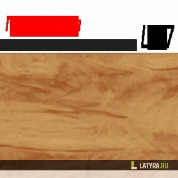 Плинтус Лайн-Пласт Светлая Груша L037
