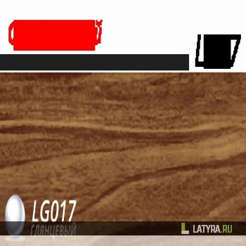 Плинтус Лайн-Пласт Темный Орех L017