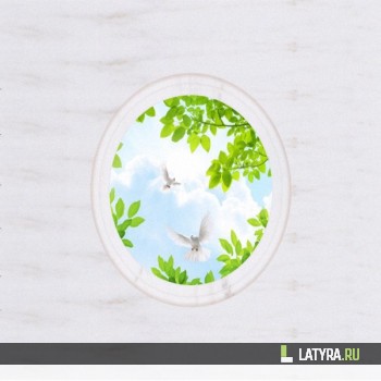 Потолок ПВХ Апласт Голуби 1800х1500х9 мм