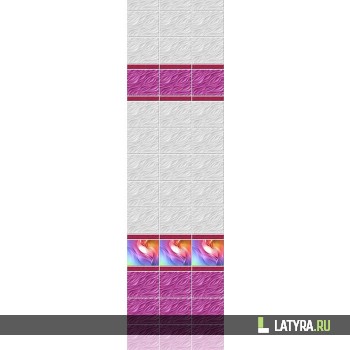 Стеновая панель ПВХ Novita 3D Фламинго (мерц.) (добор) 250х2700х9 мм