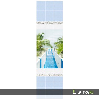 Стеновая панель ПВХ Novita 3D Коллекия Море Фиджи (узор) 250х2700х9 мм