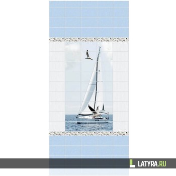 Стеновая панель ПВХ Novita 3D Коллекия Море Регата (узор) 250х2700х9 мм