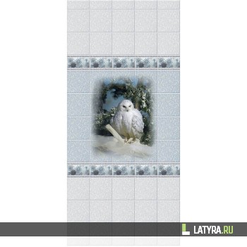 Стеновая панель ПВХ Novita 3D Зимняя сказка Сова (мерц.) (узор) 250х2700х9 мм