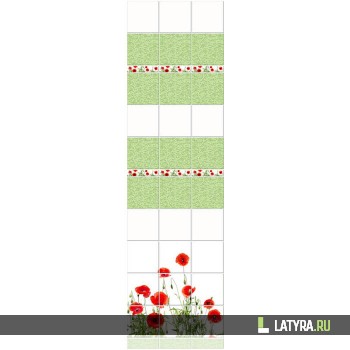 Стеновая панель ПВХ Novita 3D Маки (узор) 250х2700х9 мм