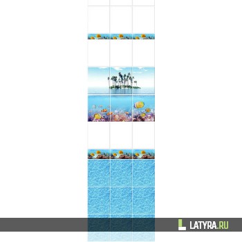 Стеновая панель ПВХ Novita 3D Карибы (узор) 250х2700х9 мм