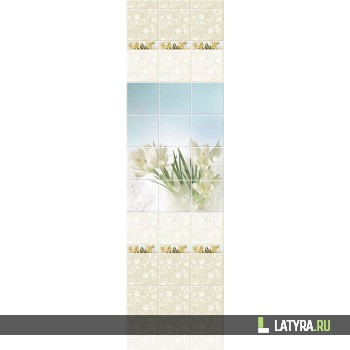 Стеновая панель ПВХ Novita 3D Крокус Золотистый (узор) 250х2700х9 мм