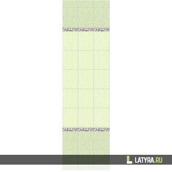 Стеновая панель ПВХ Novita 3D Мадлен/Лилия грин (добор) 250х2700х9 мм
