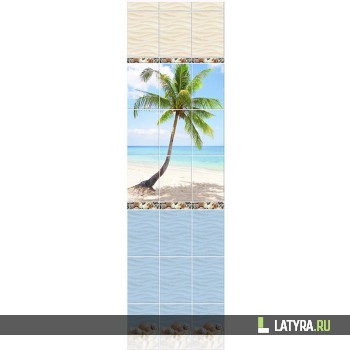 Стеновая панель ПВХ Novita 3D Тропики (узор) 250х2700х9 мм