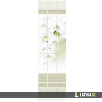 Стеновая панель ПВХ Novita Light 3D Белая орхидея (узор) 250х2700х8 мм