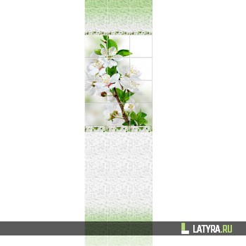 Стеновая панель ПВХ Novita Light 3D Вишня белая (узор) 250х2700х8 мм