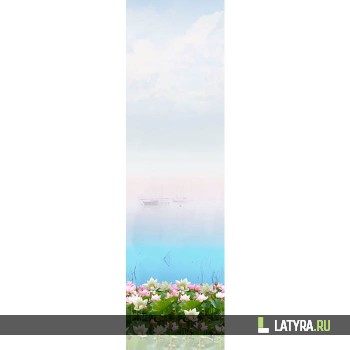 Стеновая панель ПВХ Novita Панорамы 3D Журавли/Лотос (добор) 250х2700х9 мм