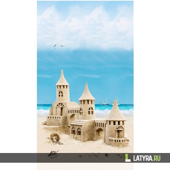 Стеновая панель ПВХ Novita Панорамы 3D Песочный Замок (узор) 250х2700х9 мм