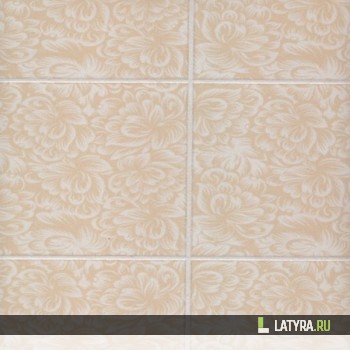 Стеновая панель ХДФ Апласт Флора "Слоновая кость" 2440х1220х3 мм