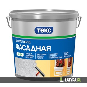 Шпатлевка фасадная акрилатная Текс Профи 8 кг