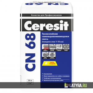 Смесь самовыравнивающаяся Ceresit CN 68 25 кг