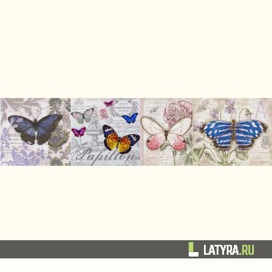 Фартук кухонный МДФ Апласт Батерфляй 2440х1220х3 мм