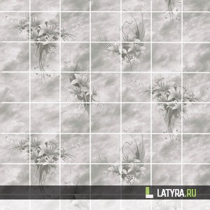 Листовая панель Букет цветов Серый