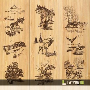 Листовая панель Лесной пейзаж (сосна желтая) 