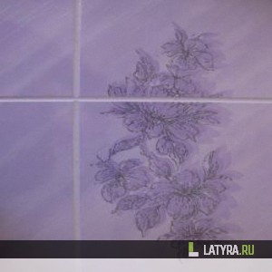 Листовая панель Сиреневая Лилия плитка 15х20 